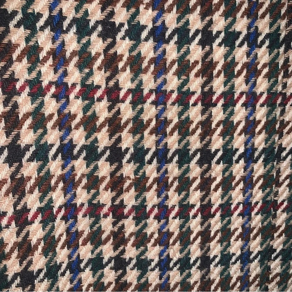 Vintage Tailored Double Breasted Herringbone Blazer Jacket Brown Tan - Picture 6 of 12